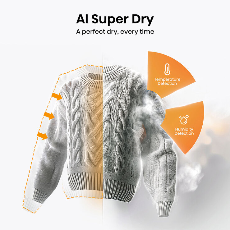 Hisense DH7S107BB, 10kg Heat Pump Tumble Dryer A+++ Rating in Black