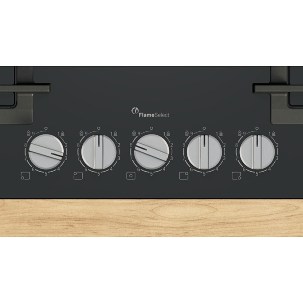 Bosch Series 6 PPQ7A6I40, Tempered Glass 90cm Gas Hob in Black