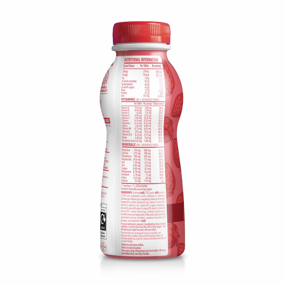 Slimfast Strawberry 30g Protein Shakes, 6 x 325ml