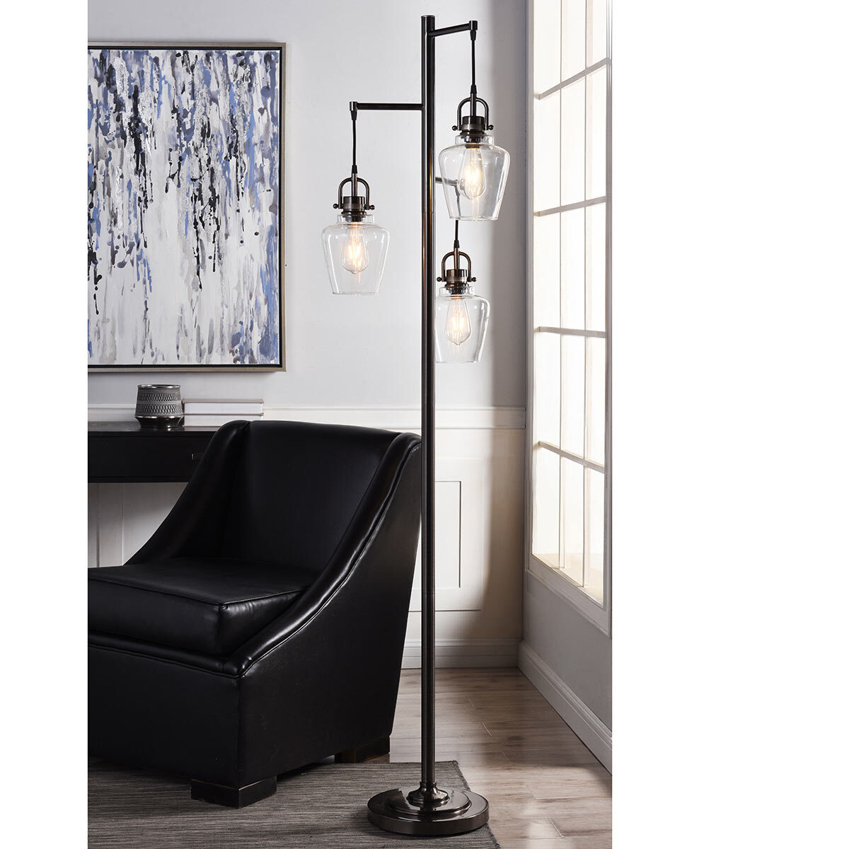 Stylecraft Basia 3 Arm Nickel Floor, Stylecraft Table Lamps Costco
