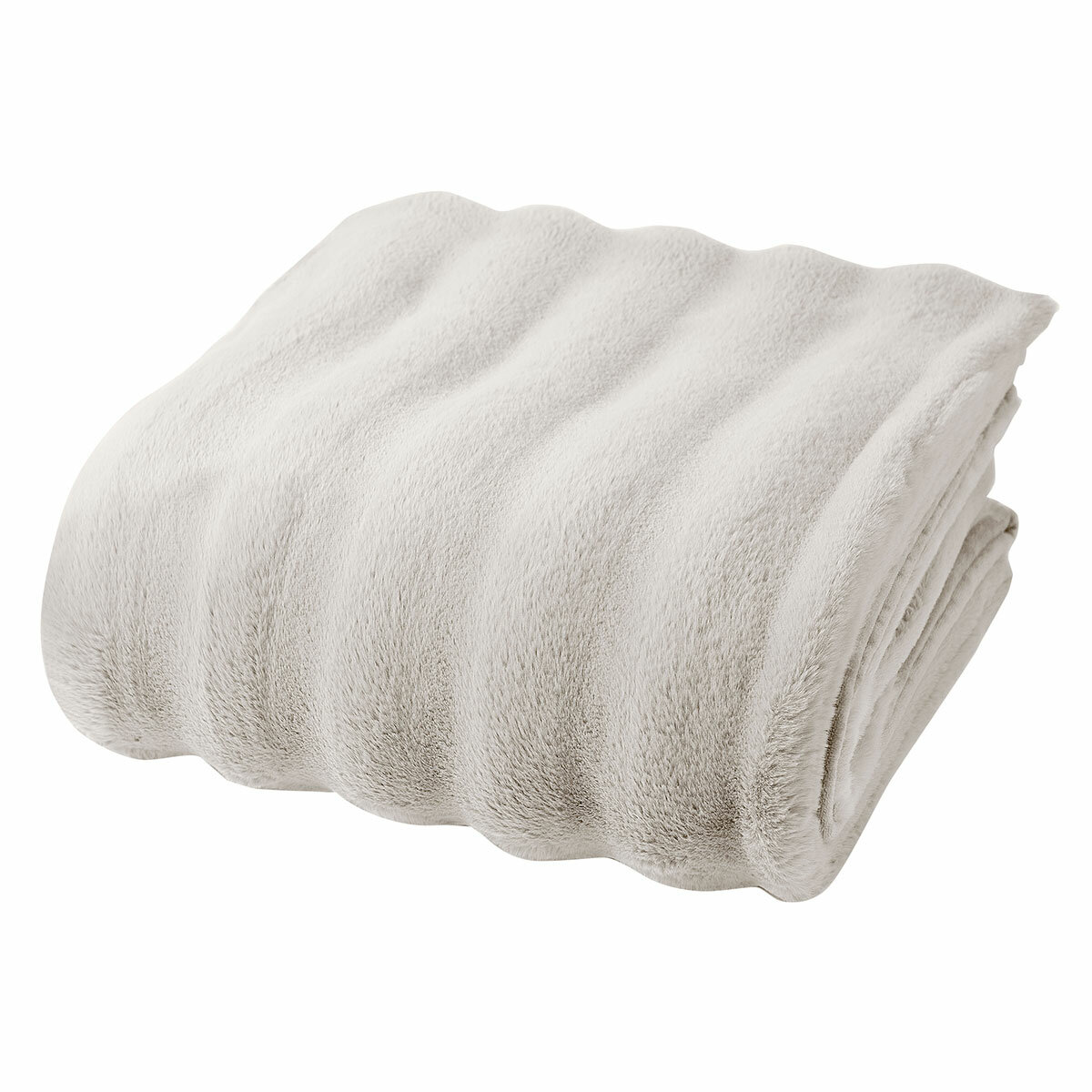 Colour Your Home Stripe Faux Rabbit Fur Blanket in 3 colours, 248 x 233cm