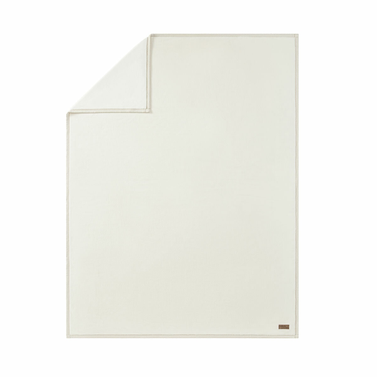 Casual Living Luxe Plush Throw in Ivory, 127 x 178 cm