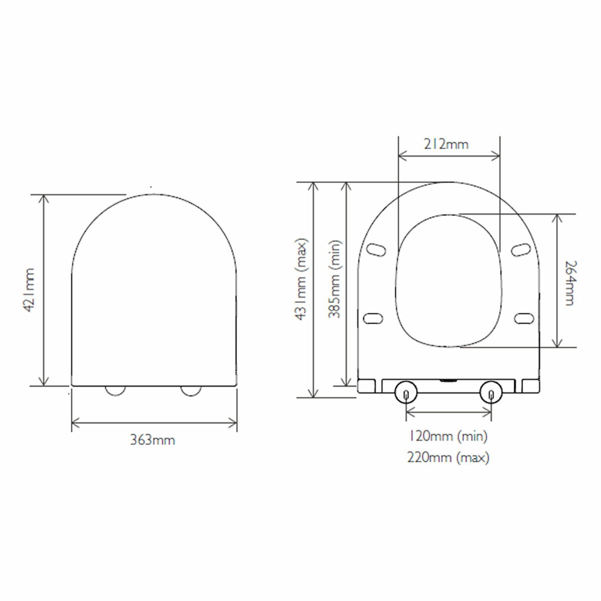 Tavistock Lindo Open Back Toilet With Cistern And Seat
