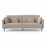 Monroe Beige Fabric 4 Seater Sofa
