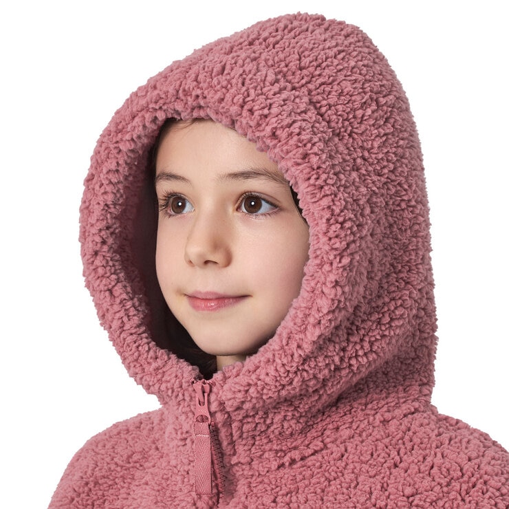 Mondetta Youth 1/2 Zip Pullover in Pink, 11-12 Years
