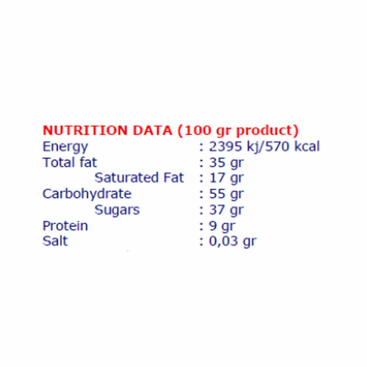 Nutritional Info Nutritional Info