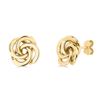 14ct Yellow Gold Love Knot Earrings