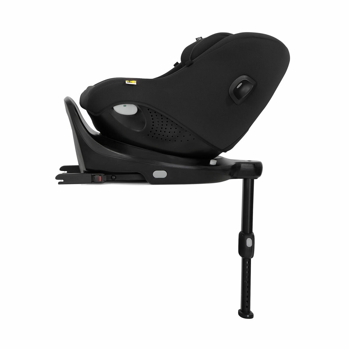 Studio image of the Joie I-Pivot Car Seat from the side, reclined