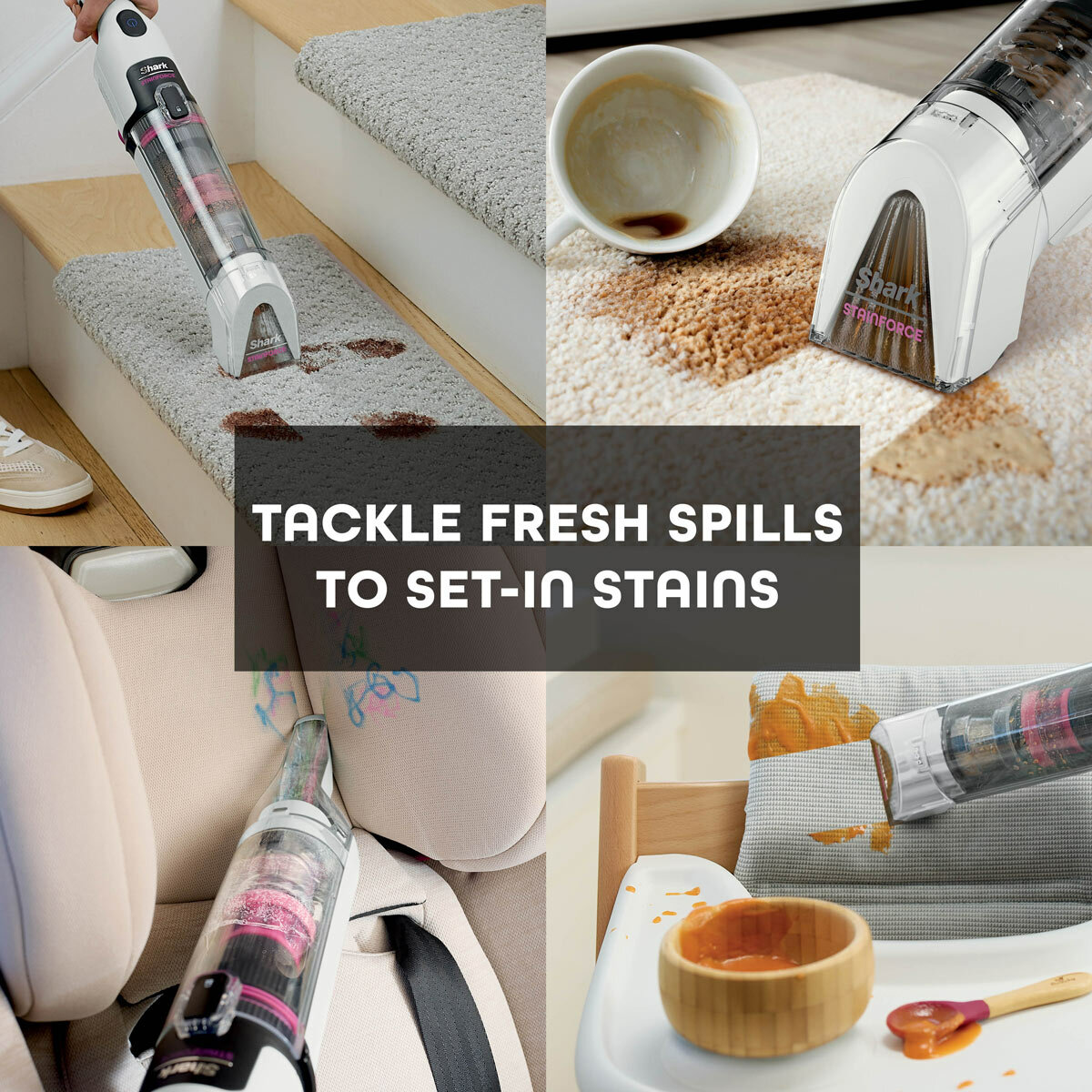 Shark StainForce Cordless Stain-Destroying Spot Cleaner tackle fresh spills
