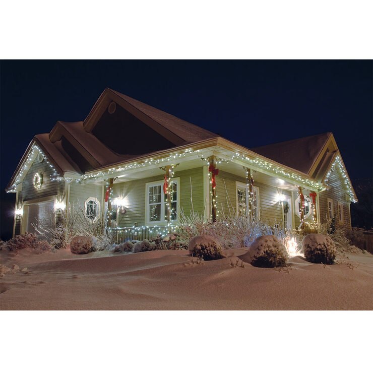 GE 10m (33ft 9") Indoor/Outdoor 100 Mini Pure White Christmas LED String Lights Costco UK