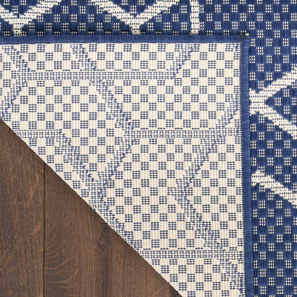 Nourison Horizon Geometric Indoor / Outdoor Rug in 2 Sizes, Navy