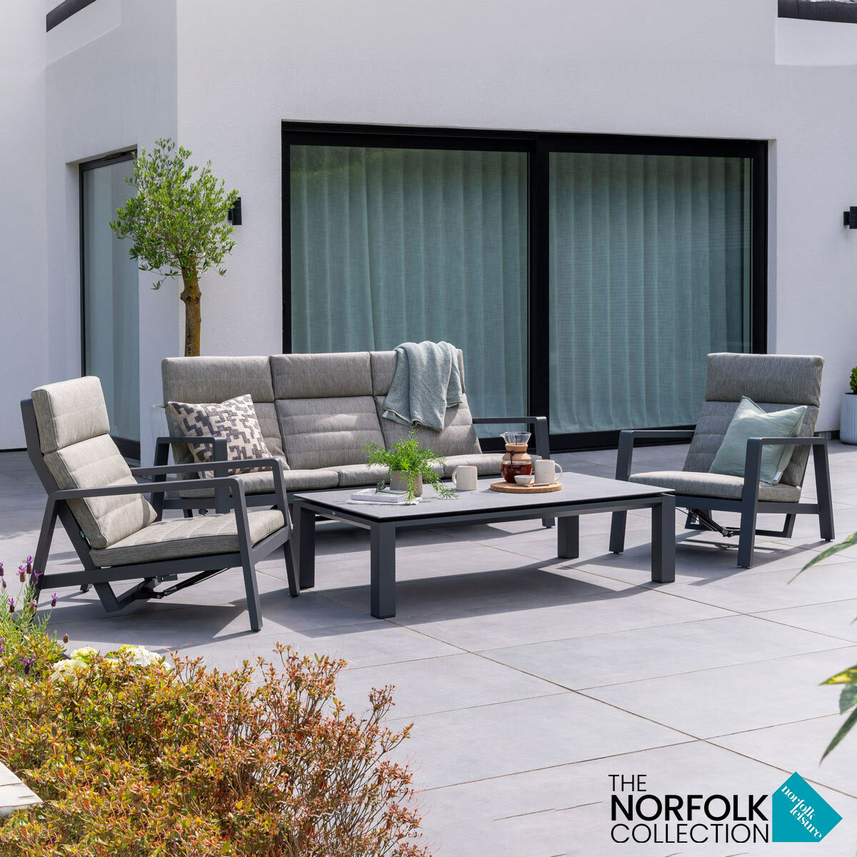 LIFE Outdoor Living Laguna 4 Piece Recliner Set