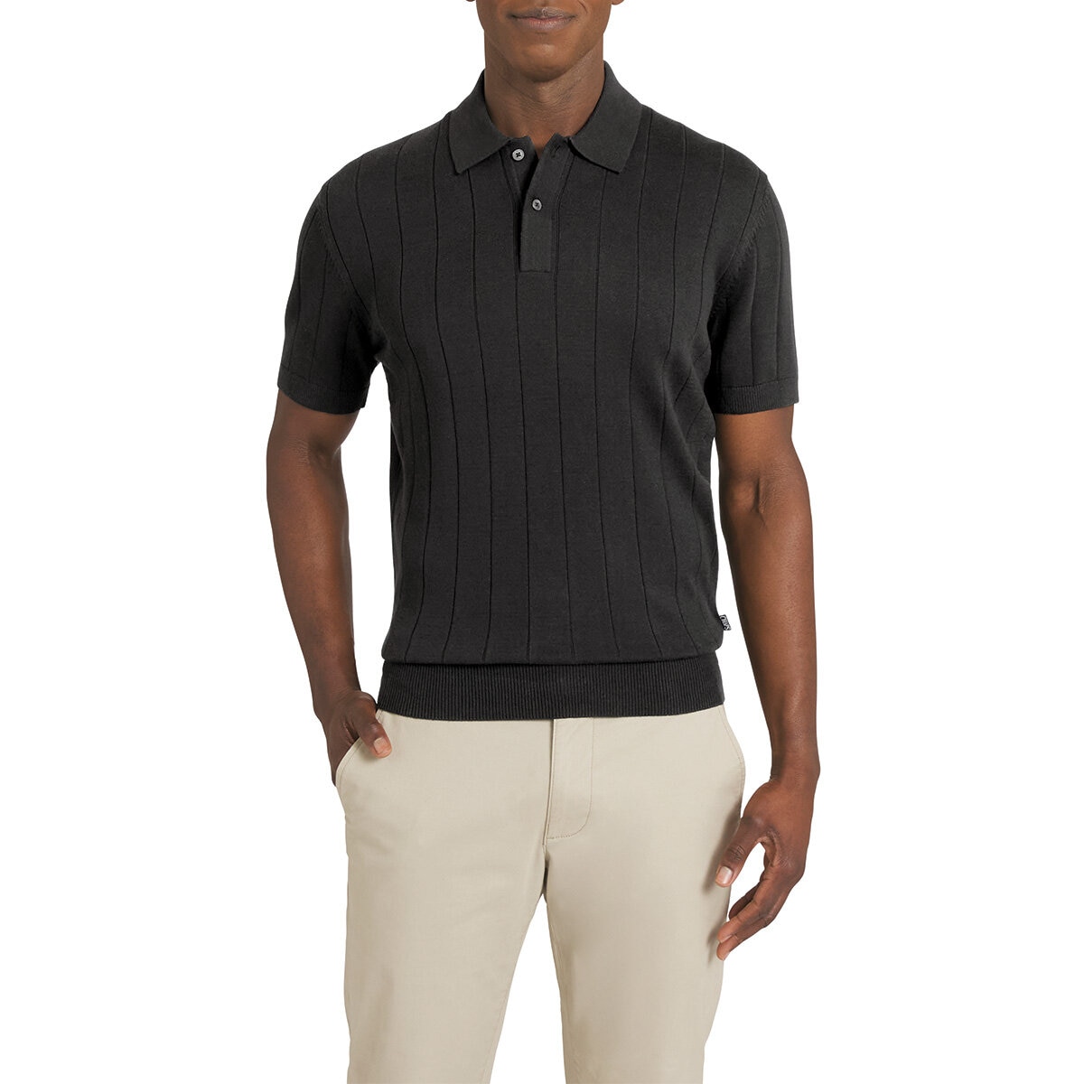 Chaps Men's Ribbed Knit Polo Chaps Men's Ribbed Knit Polo