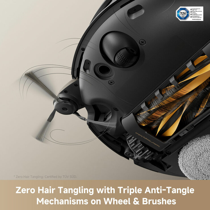 Lifestyle image of  MOVA V50 Ultra Complete Robot with triple anti tangle mechanisms