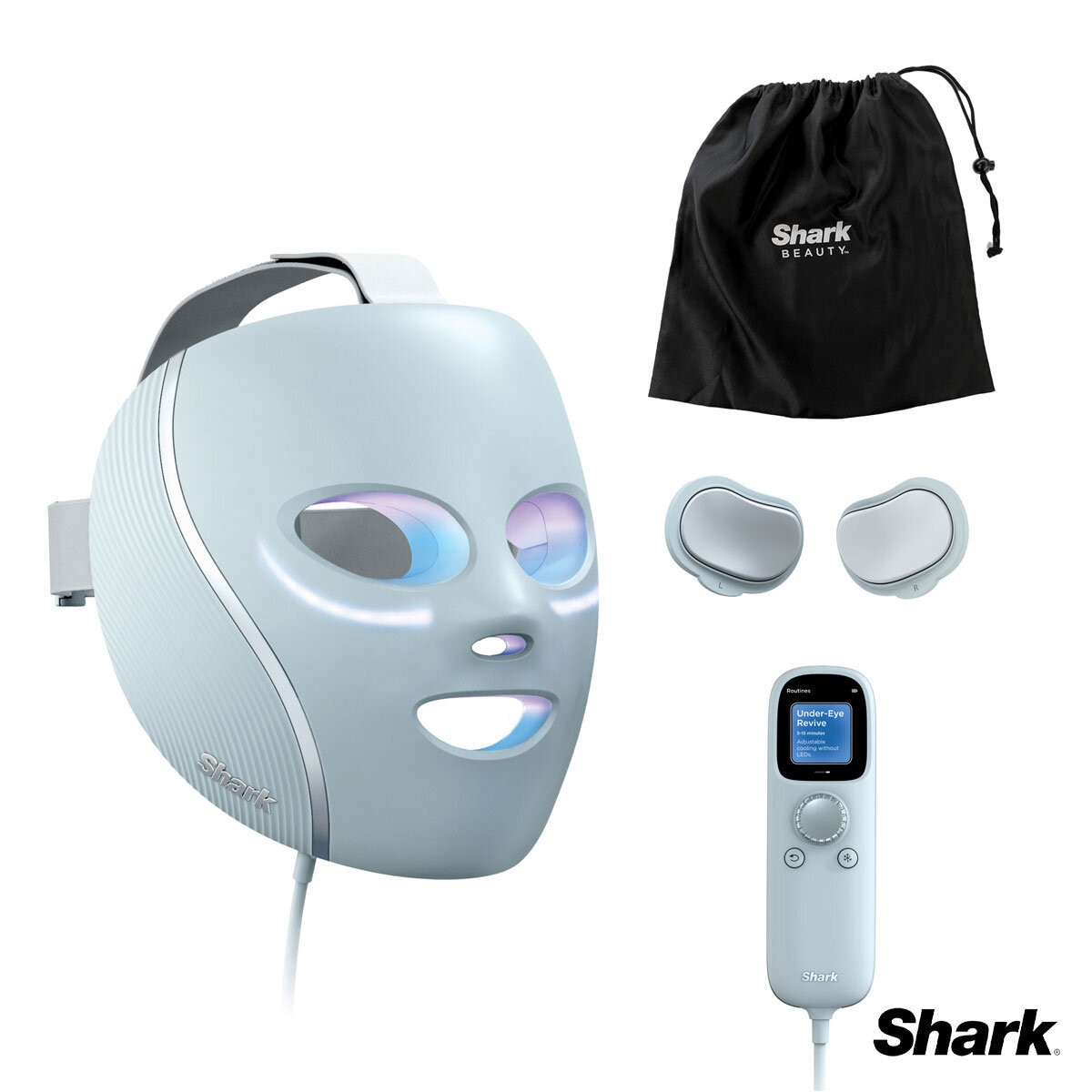 Shark CryoGlow Under-Eye Cooling & LED Anti-Ageing & Blemish Repair Mask - Blue Frost (FW312UK)