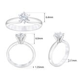 0.50ct Round Brilliant Cut Diamond Solitaire Ring, Platinum