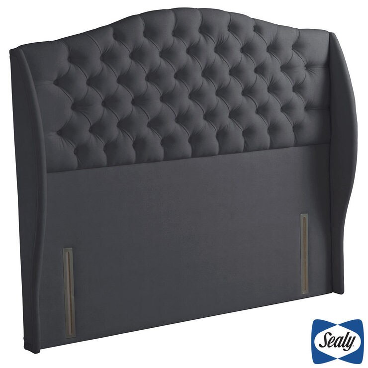 Sealy Richmond Charcoal Fabric Full Height Headboard, King Size Costco UK