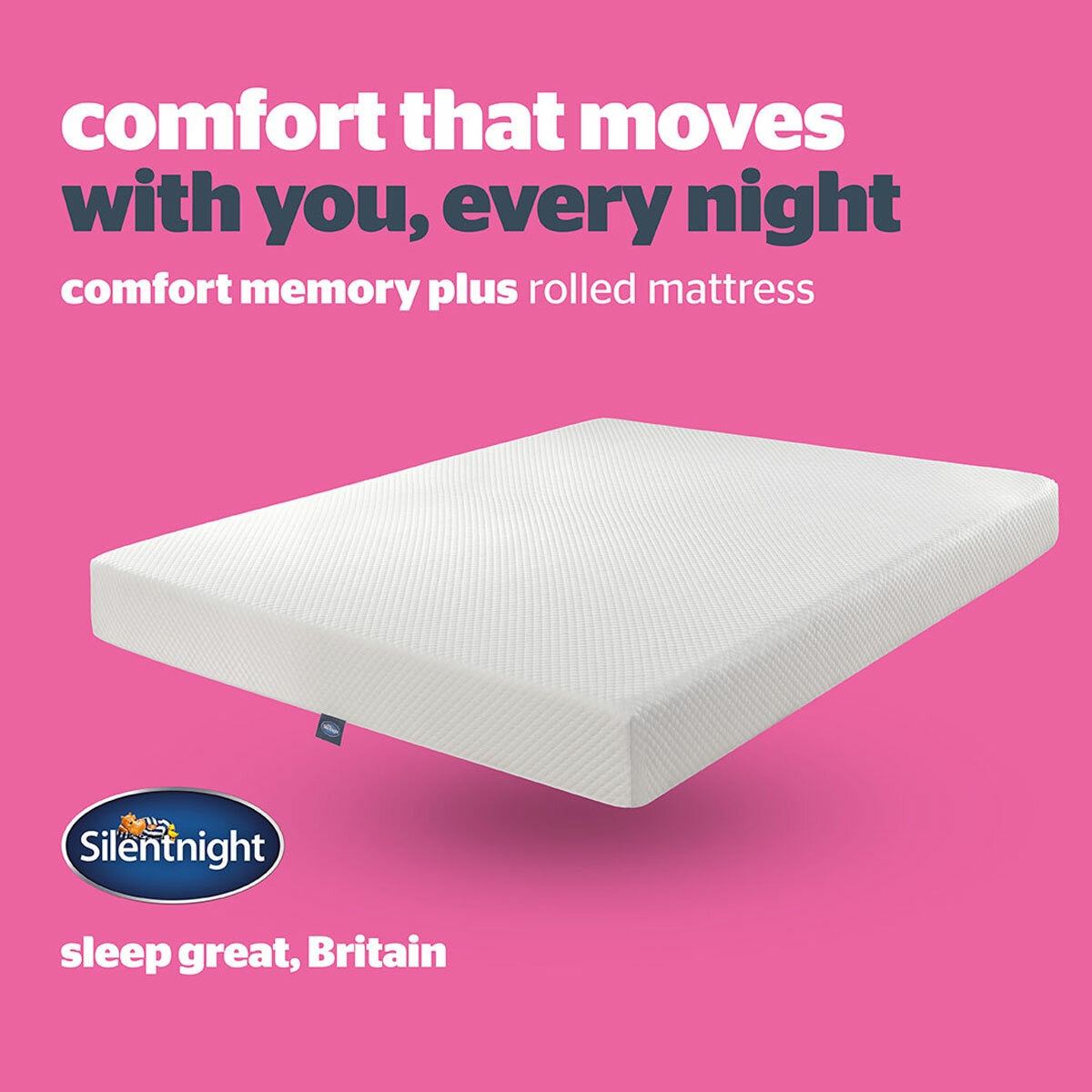 Silentnight Comfort Memory Plus Rolled Foam Mattress in 3 Sizes