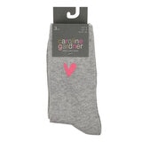 Caroline Gardner Ladies Crew Sock 6 Pack in Grey