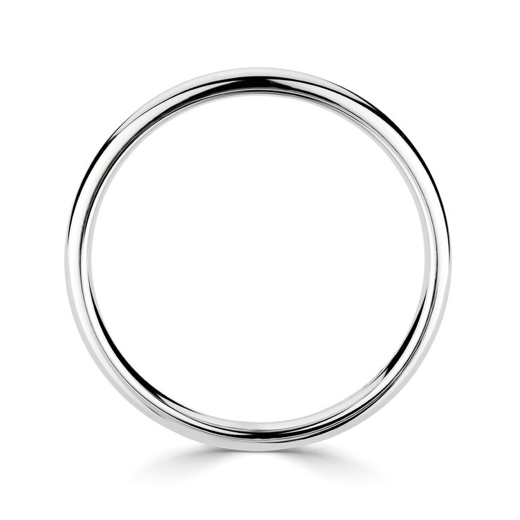 3.0mm Basic Light Court Wedding band. Platinum