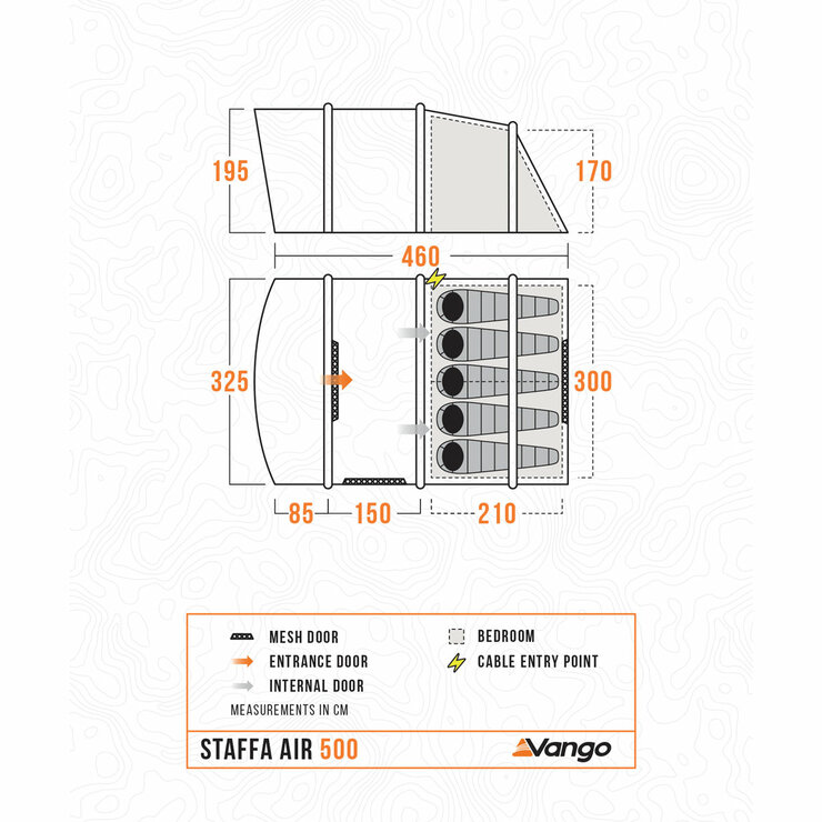 Image of the floorplan of the tent