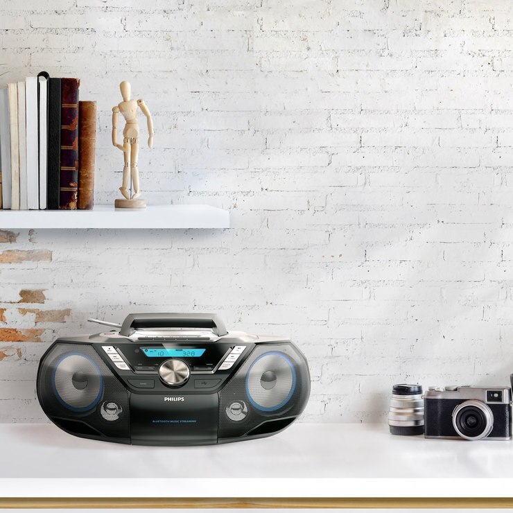 PHILIPS AZB798T/12 Lettore CD E Cassette Portatile Con Bluetooth, DAB+, FM, USB - Audio Potente 12W RMS - Foto 8