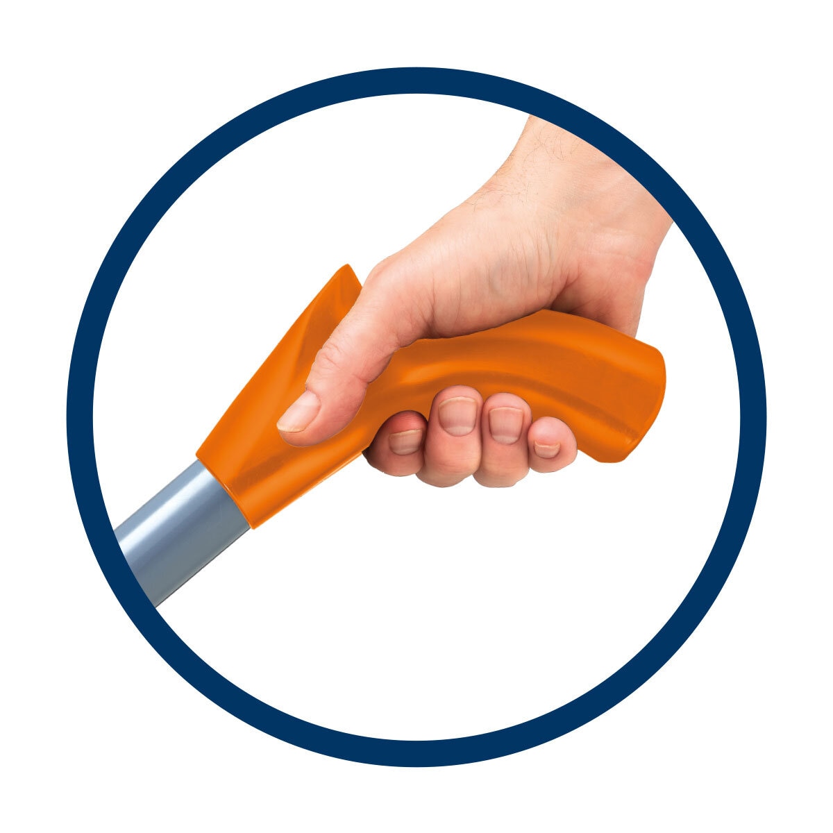Close up image of broom handle