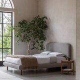 Gallery Rabley Light Grey Fabric Bed Frame, Double