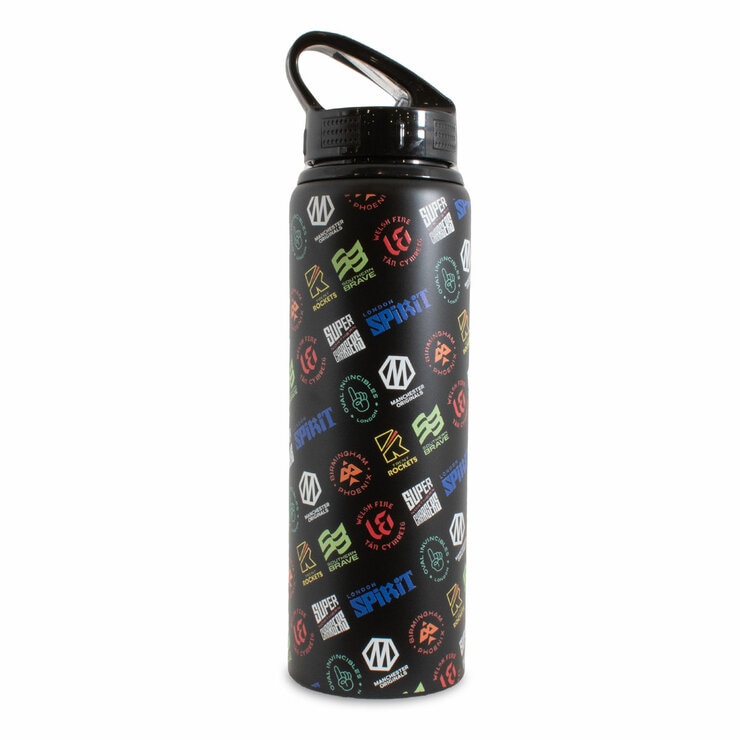 Studio image showing the carry bag for the back of the water bottle