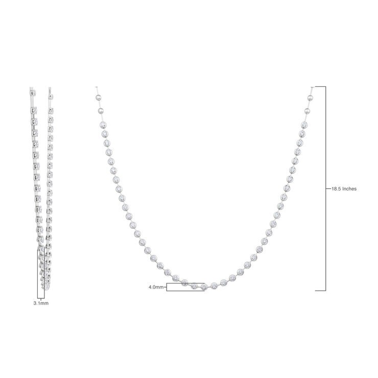 3.00ctw Round Brilliant Cut Diamond Necklace, 18ct White Gold 3.00ctw Round Brilliant Cut Diamond Necklace, 18ct White Gold