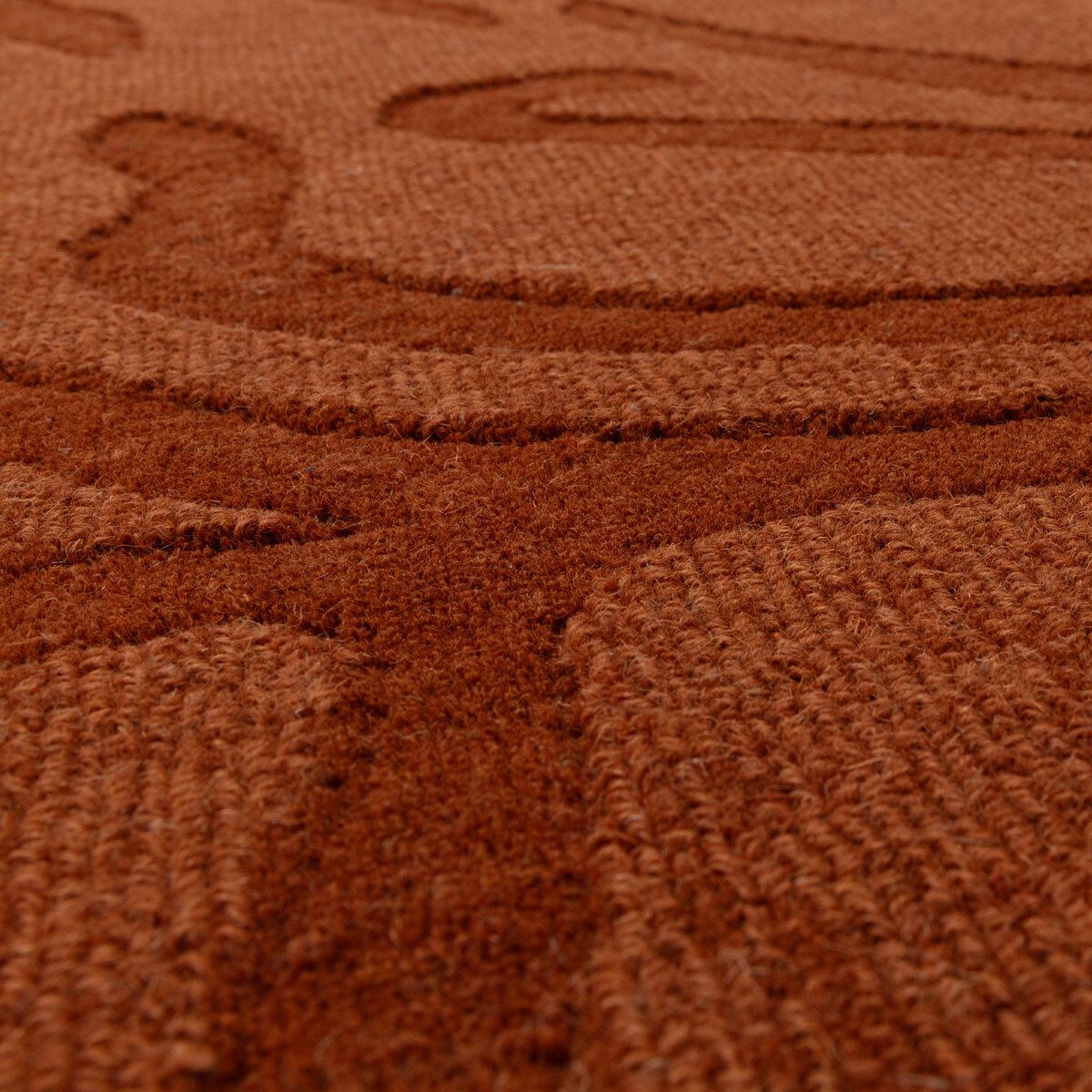 Asiaitc Tigra Rug in burnt orange colour with tiger print pattern Asiaitc Tigra Rug in burnt orange colour with tiger print pattern