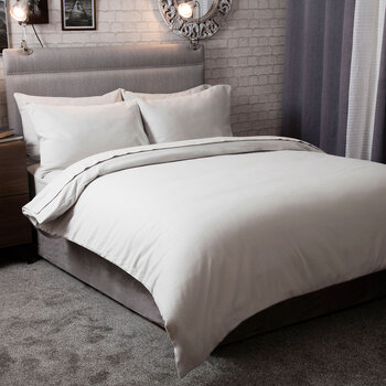 Belledorm Brushed Cotton Grey Bedding Bundle, in 4 Sizes 