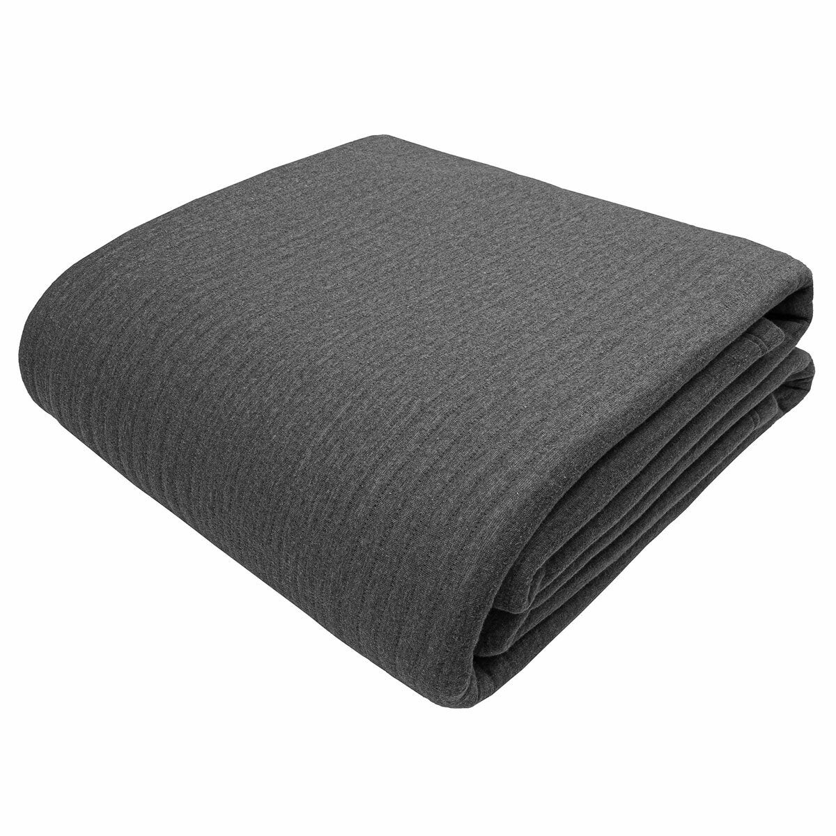 Safdie Cotton Blend Grey Jersey Blanket, 224 x 234 cm Safdie Cotton Blend Grey Jersey Blanket, 224 x 234 cm