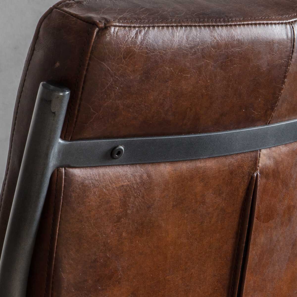 Gallery Capri Brown Leather Cantilever Dining Chair