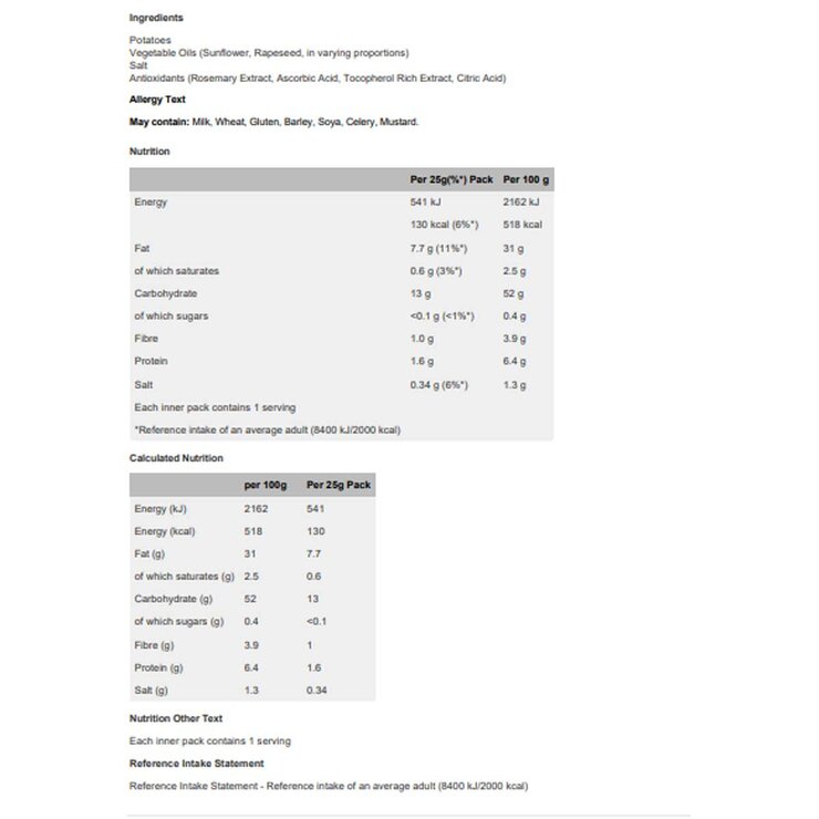 Walkers Crisps Variety Box, 66 x 25g