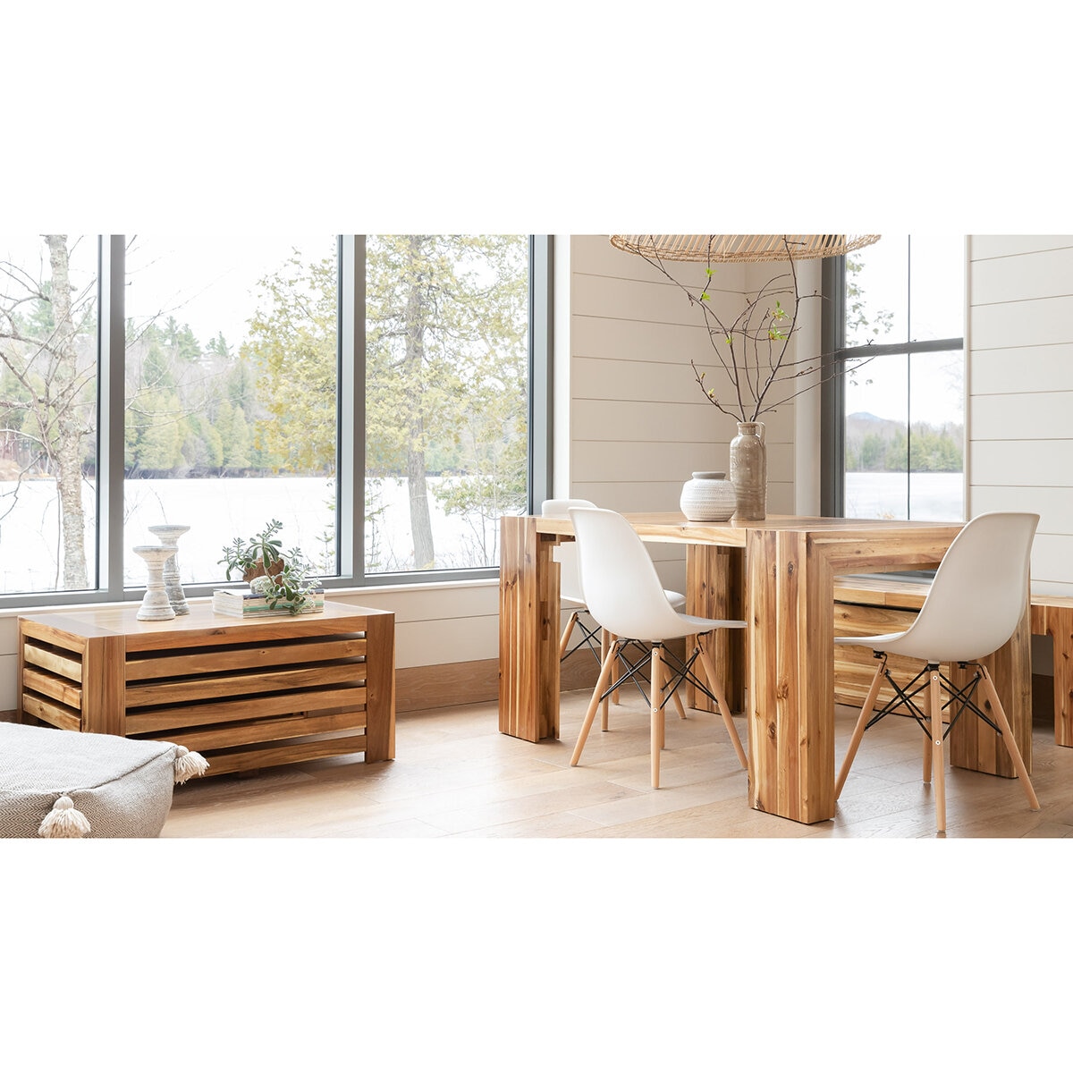 Transformer Table Australian Acacia Dining Set