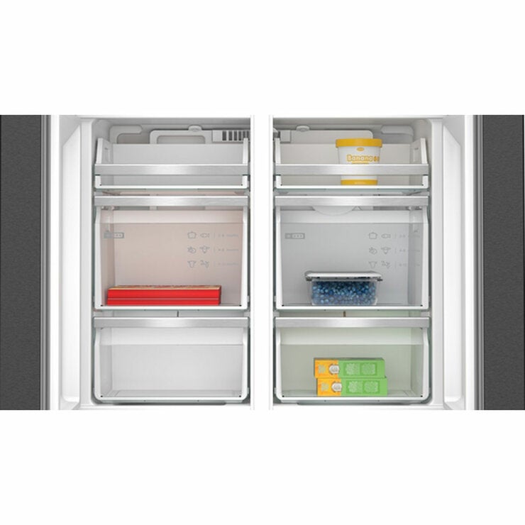 Neff KM3963XE0G, Plumbed Multidoor Fridge Freezer, E Rated in Brushed Black Steel Neff KM3963XE0G, Plumbed Multidoor Fridge Freezer, E Rated in Brushed Black Steel