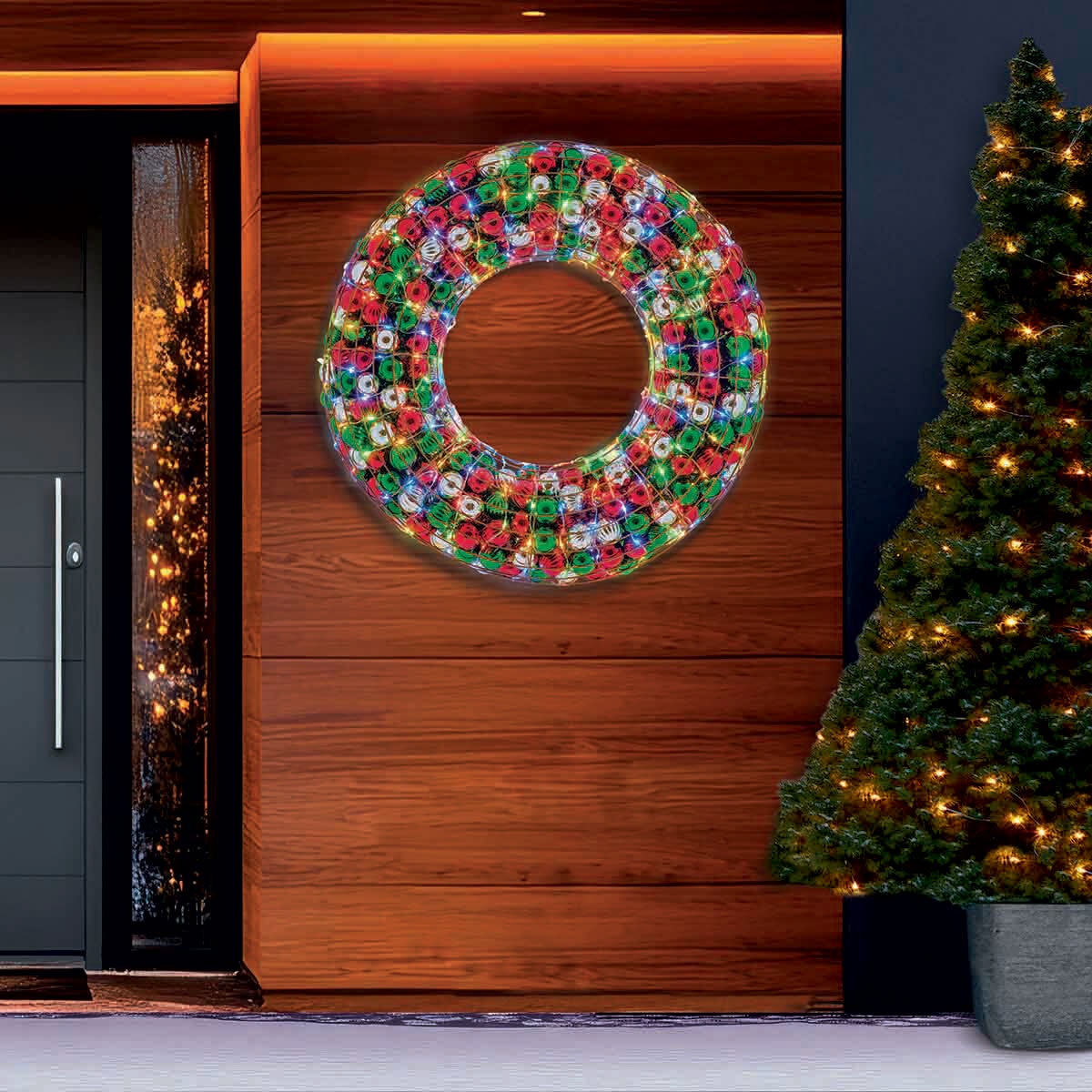 36 inch LED Ornament Wreath With LED lights