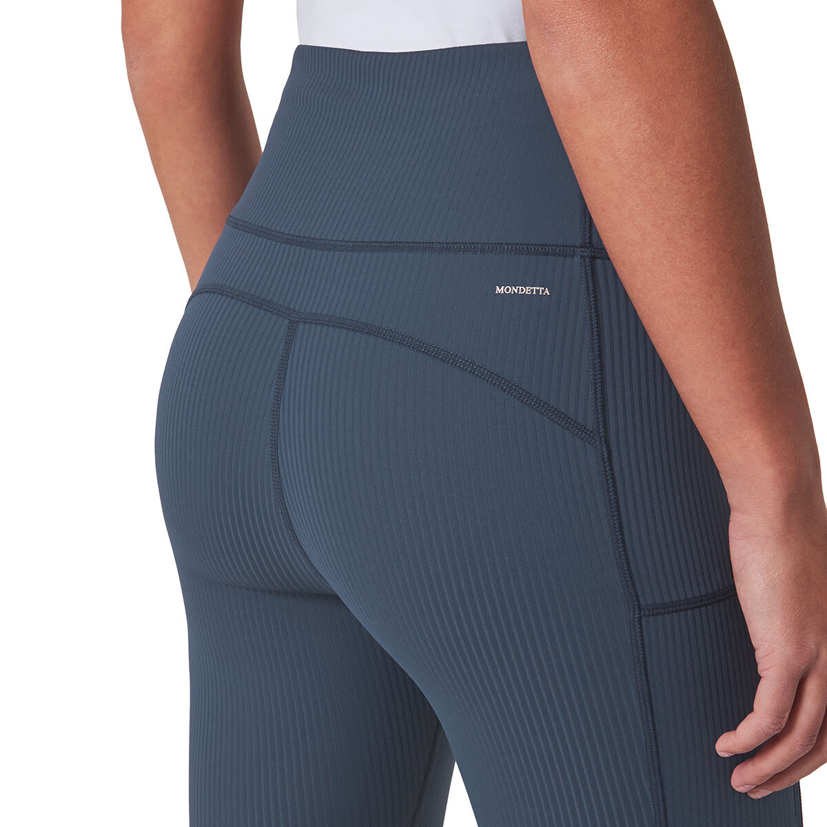 Mondetta Ladies Ribbed Cargo Tight in Navy