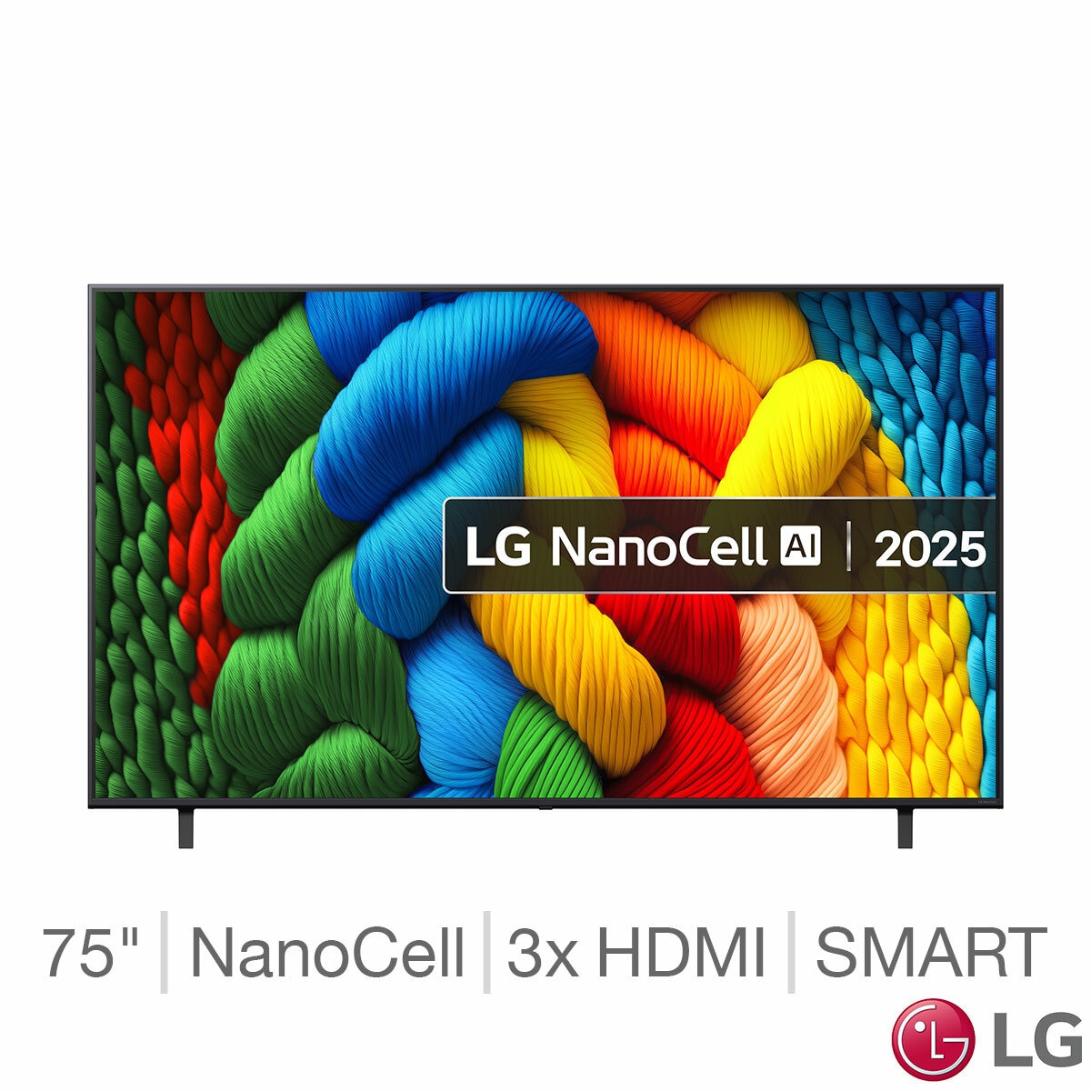 LG 75NANO80A6B 75 Inch NANO 4K Ultra HD Smart TV