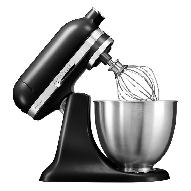 KitchenAid Mini Stand Mixer 3.3L in Matte Black, 5KSM3311XBBM