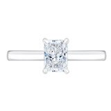 1.00 ctw Radiant Cut Diamond Solitaire Ring, Platinum