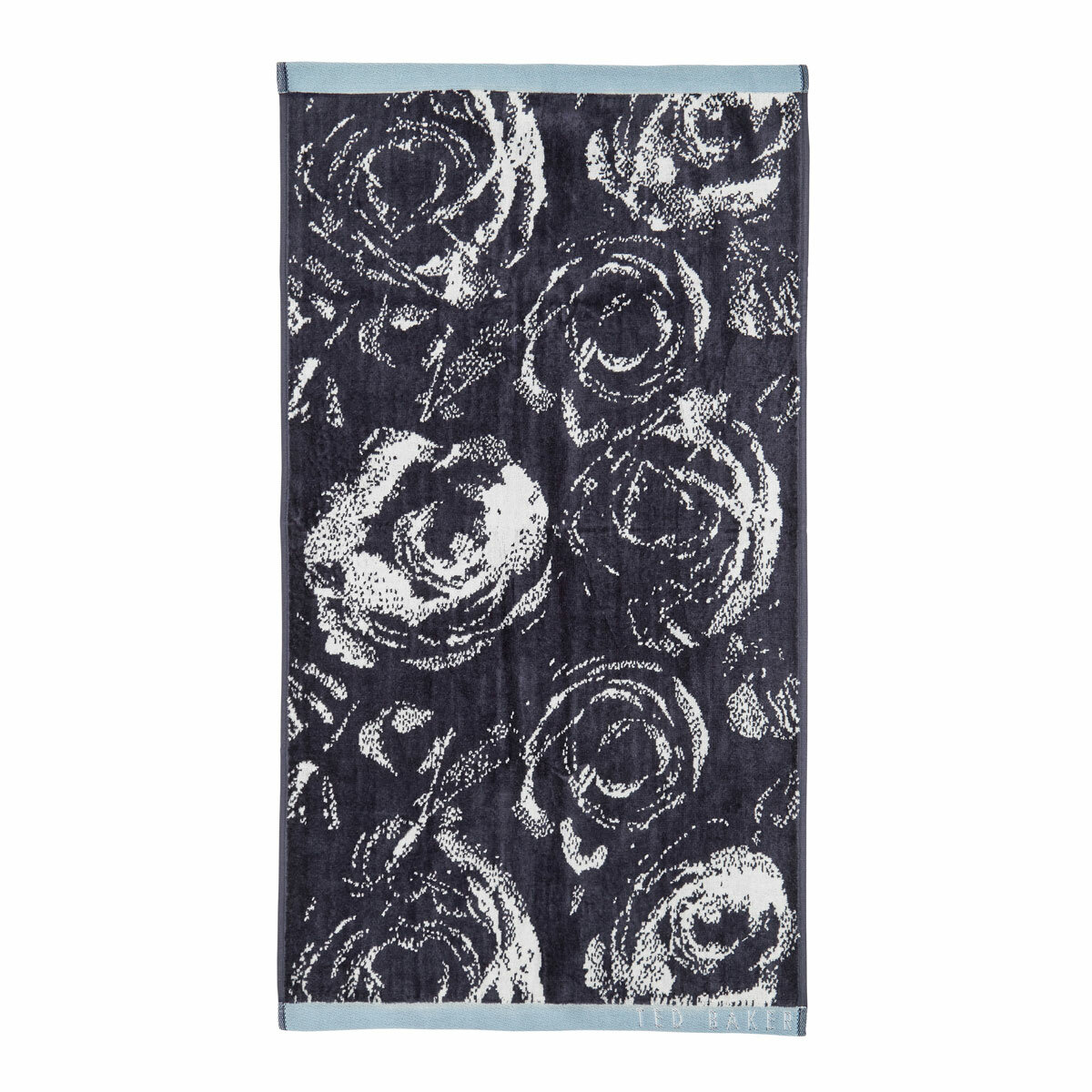 Ted Baker Navy Rose Bath Sheet & Hand Towel Bundle