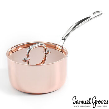 Samuel Groves Copper Induction Saucepan 16cm with Lid