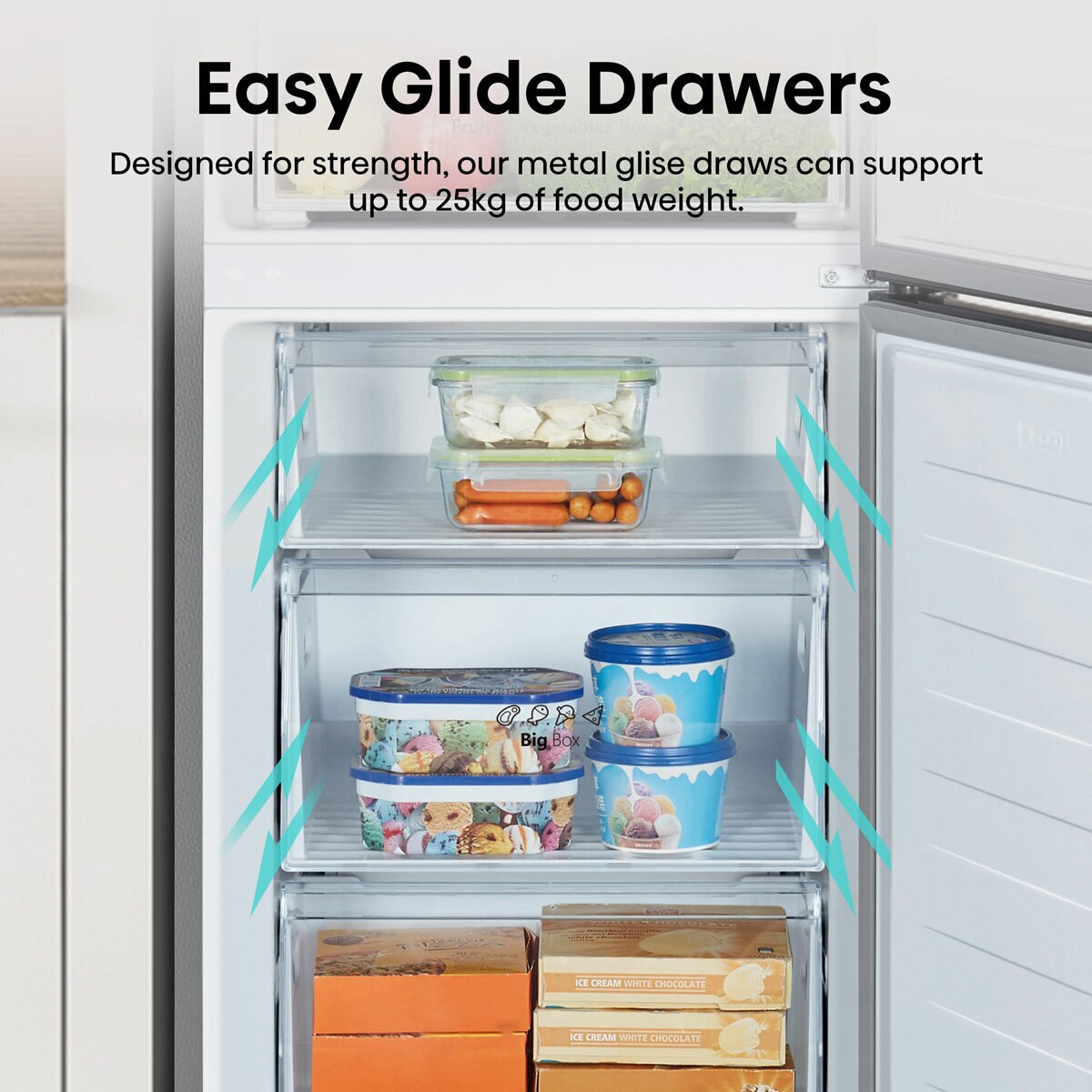 Hisense RB395N4BCE Fridge Freezer, E Rated in Stainless Steel
