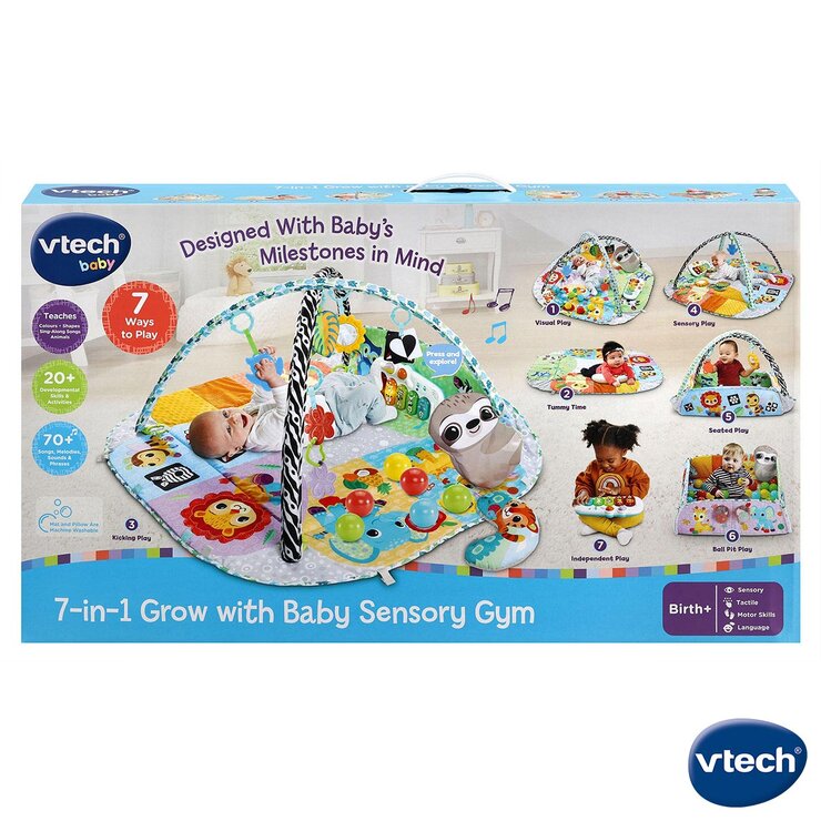 VTech 7-in-1 Touch & Feel Sensory Play Gym (0+ Years) VTech 7-in-1 Touch & Feel Sensory Play Gym (0+ Years)