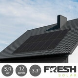 Fresh Solar 5.4kW Solar PV System [12 Panels] with 3.3kW Fox Battery - Fully Installed