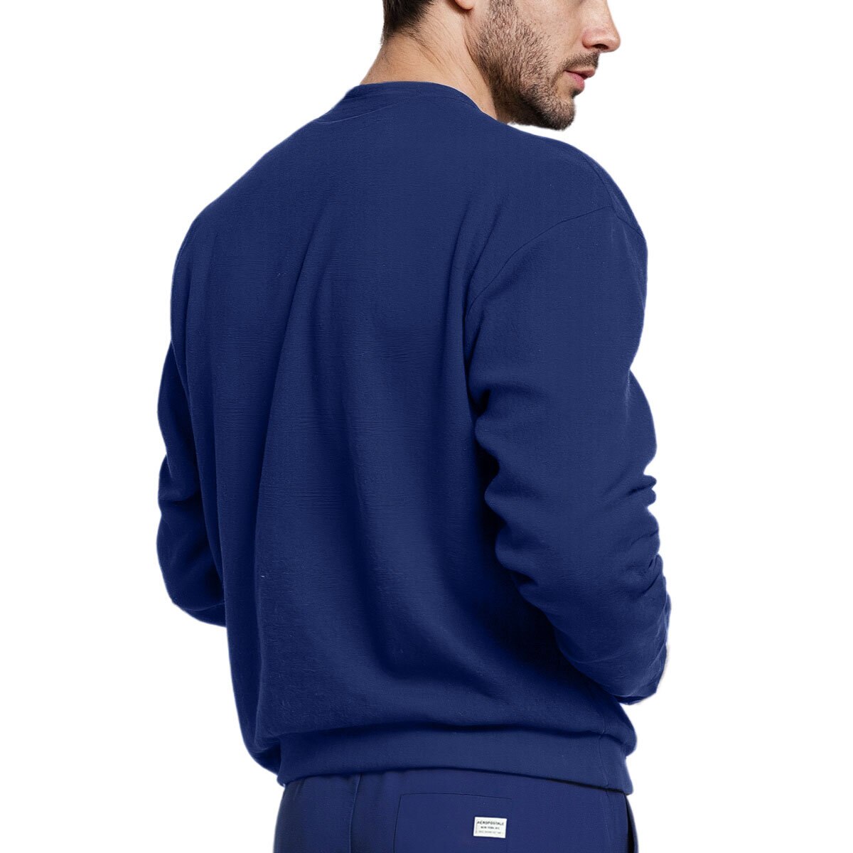Aeropostale Men's Crew Neck Sweater in Blue