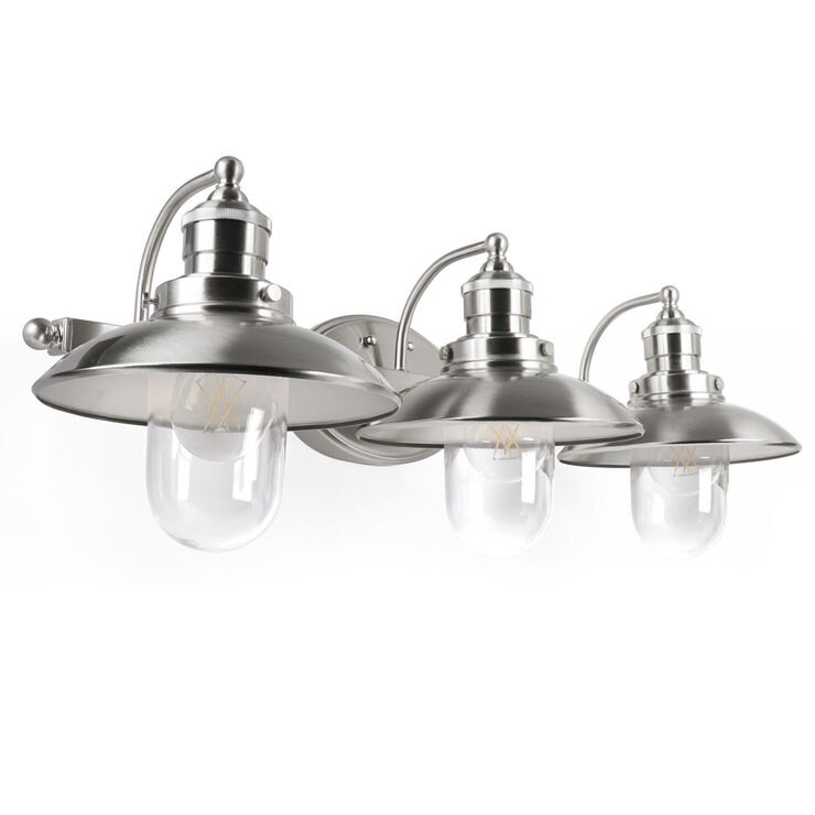 Feit 3 Light Led Vintage Vanity In Brushed Nickel Costco Uk Feit 3 Light Led Vintage Vanity In Brushed Nickel
