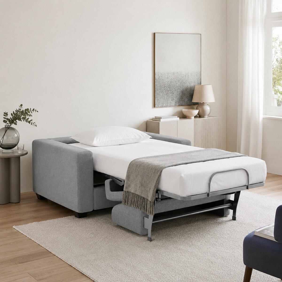Lucas Grey Fabric Snuggler Sofa Bed Lucas Grey Fabric Snuggler Sofa Bed